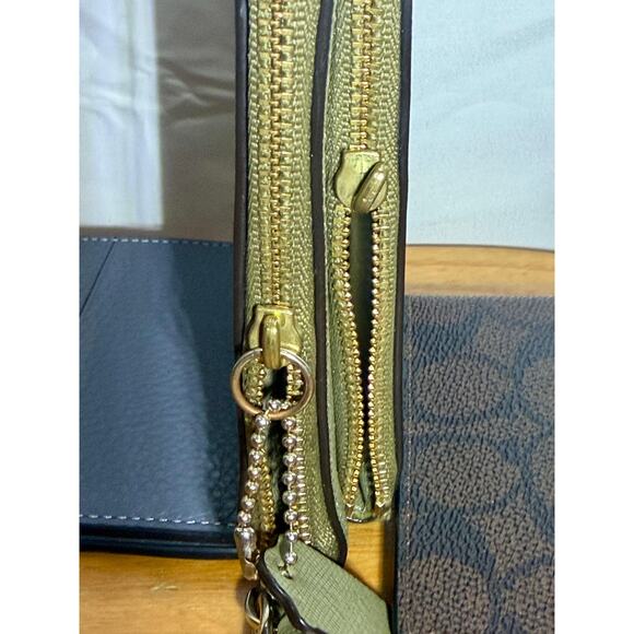 Coach Double Zip Crossbody Olive Green Saffiano Leather – Small - Picture 3 of 6